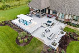 Two Level Paver Patio In Northville