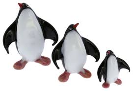 glassofvenice murano glass penguin