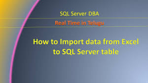 excel to sql server table