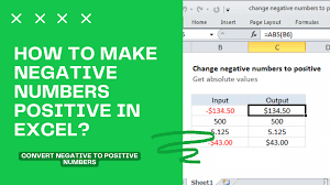 convert negative to positive numbers