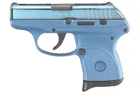 ruger lcp 380 acp with blue color cased