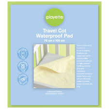 playette travel cot waterproof pad white