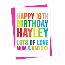 Personalised Multi Coloured Happy Birthday Card