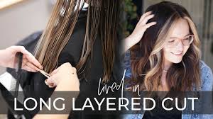 long layered haircut technique how to