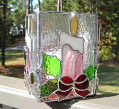 Peppermint Candy Stained Glass Candle
