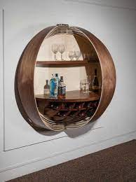 this gorgeous wall mounted bar cabinet