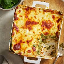 cheesy tomato spinach lasagne