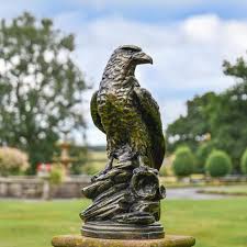 Golden Eagle Garden Ornament Black