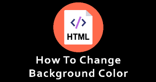 how to change background color in html