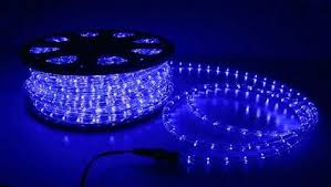 Blue Christmas Lighting Led Rope Light 50ft 546 Led Bulbs Round Tube Rope Light W Power Cord Connectors Holiday Strip Ribbon Decorative Lighting Outdoor Indoor Sophiebanksjcvd