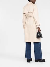 Calvin Klein Belted Waist Trench Coat Neutrals