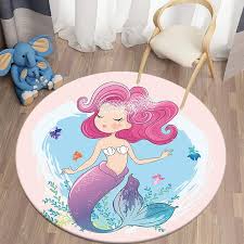 cute round cartoon carpet mermaid