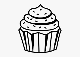 cupcake black and white drawing cake