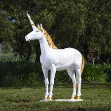Fiberglass Unicorn Garden Statue