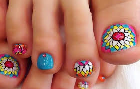 Diseño de uñas flores turquesa para pie | uñas decoradas simples y sencillas / decoración de uñas. Disenos Para Unas De Los Pies Con Fotos Unasdecoradas Club