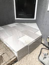 How To Build And Tile A Front Step So