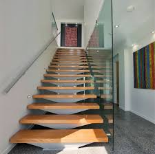 Modern Stair Design Straight Glass