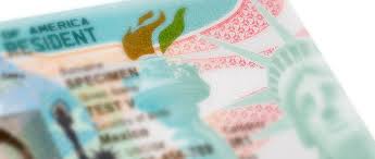 cl of admission for greencard for