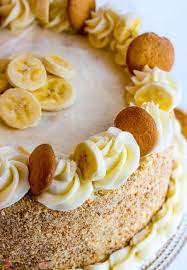 Banana Whipped Cream Cake gambar png