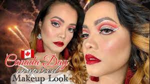 canada day inspired makeup look