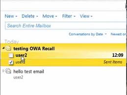 outlook web app message recalling you