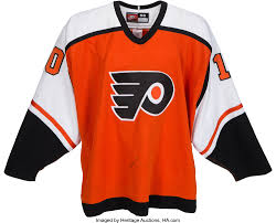 All posts must be relevant to the philadelphia flyers. 1997 98 John Leclair Game Worn Philadelphia Flyers Jersey Lot 82448 Heritage Auctions