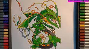 vẽ huyền thoại Mega Rayquaza-Drawing Pokemon | Pokemon, Hình ảnh, Hoạt hình