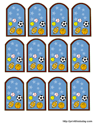Just choose a theme, download and print. Free Sports Themed Baby Shower Favor Tags Templates