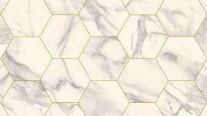 marble bianco hexagon gold iconik 260
