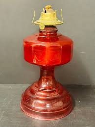 Vintage 12 Red Glass Fl Pedestal