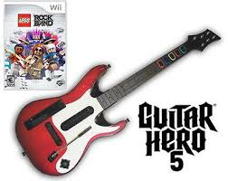 New Nintendo Wii Guitar Hero 5 Guitar Band Hero Game