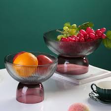 european style luxury glass fruit tray