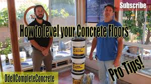self level your concrete floors