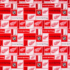 Nhl Detroit Red Wings Block Cotton