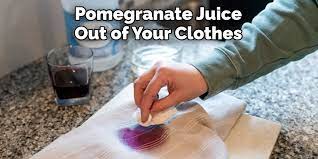 get pomegranate juice out of clothes