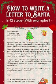 how to write a letter to santa in 12