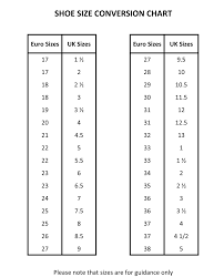 Kids Shoe Sizes Chart Images Online