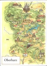 Unten links zeigt ihnen eine kleine karte harz wo sich sich auf der deutschland karte befinden. Wernigerode Harz Landkarte Oberharz Kat Wernigerode Nr Kg69957 Oldthing Ansichtskarten Sachsen Anhalt