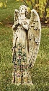 Rose Praying Angel Outdoor Garden Statue