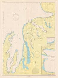 Lake Michigan Map Chart 706 1950