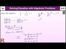 Algebraic Fractions Gcse Maths Higher