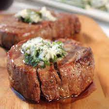 grilled filet mignon with herb garlic