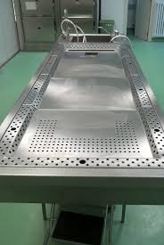 a stainless steel work table for post