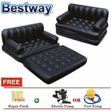 Black Air Sofa Bed With Pump For Home