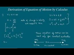 Equation Of Motion By Calculus