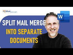 how to split mail merge into separate