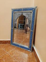 Handcrafted Wall Mirror Engraved Metal