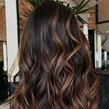 Silver color highlights for black hair /via. 50 Intense Dark Hair With Caramel Highlights Ideas All Women Hairstyles