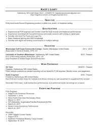 Recording Engineer Resume Andone Brianstern Co