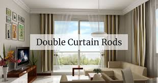 double curtain rod brackets and rods
